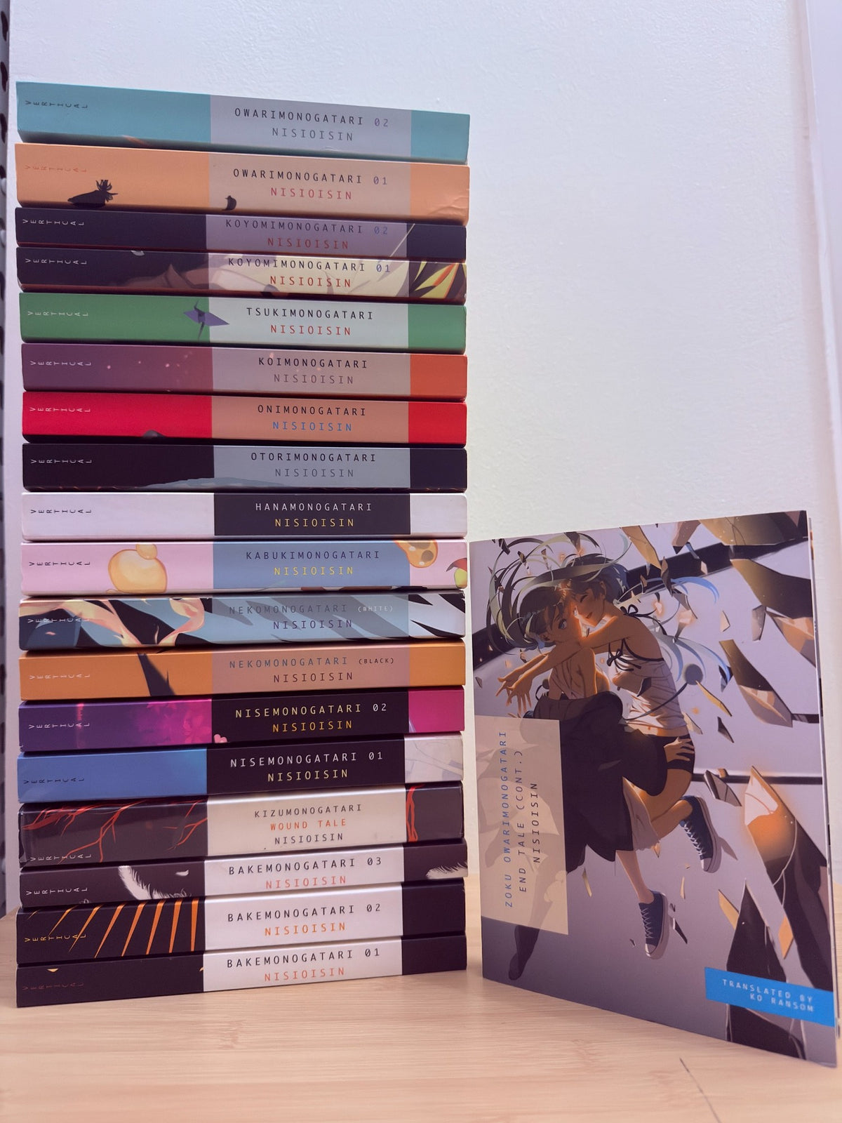 Monogatari Series English Light Novels – 19-Book Lot - pre-owned book lot