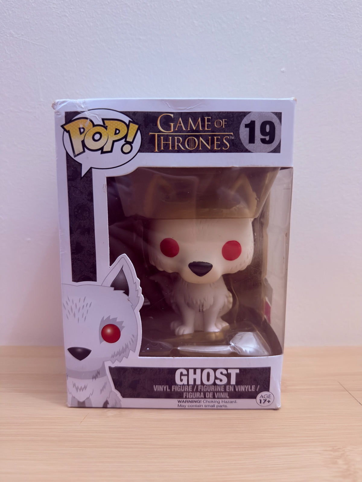 Funko Pop! Game of Thrones Ghost #19 – Worn Box - pre-owned collectible