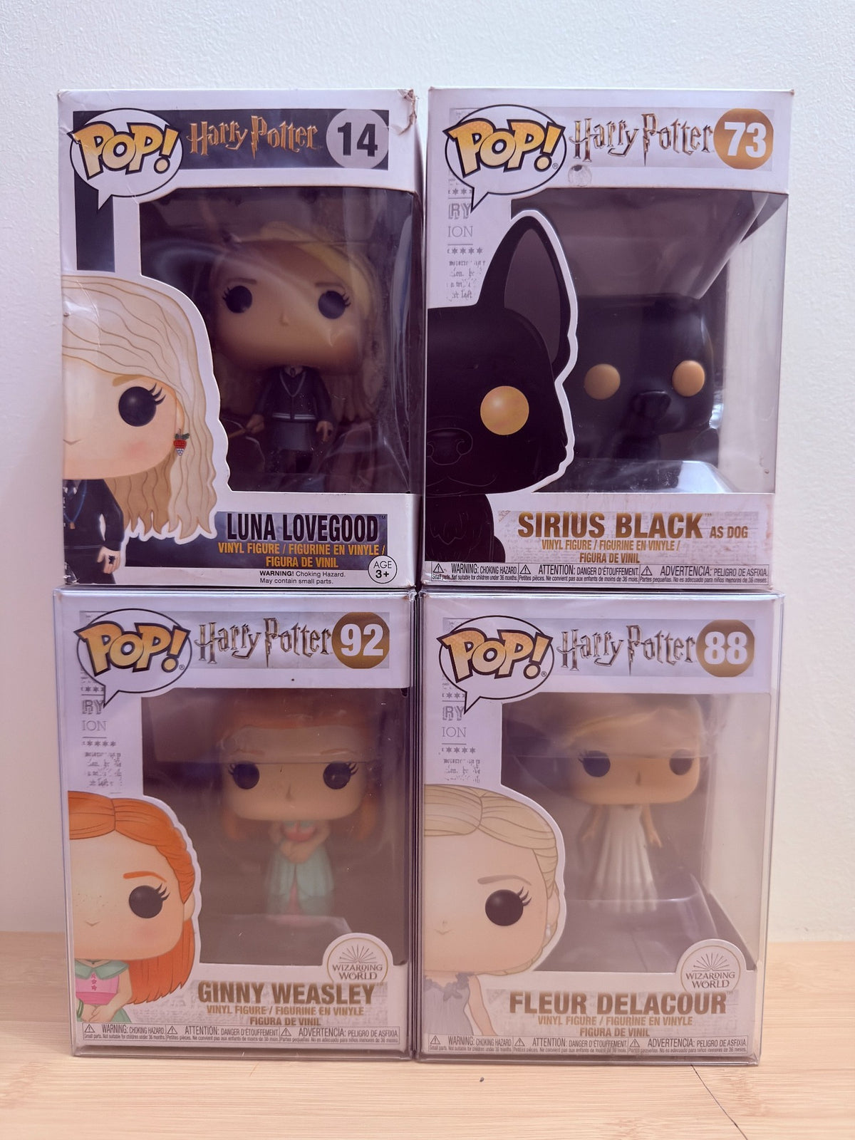 Harry Potter Funko Pop! Lot – Luna #14, Sirius #73, Ginny #92, Fleur #88 - pre-owned collectible