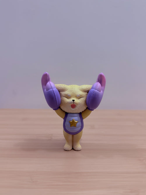 Cat Character with Purple Star Mittens Mini Figure – Loose - pre-owned collectible