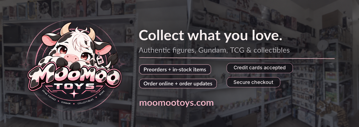 MooMoo Toys authentic figures Gundam and collectibles — secure checkout and credit cards accepted